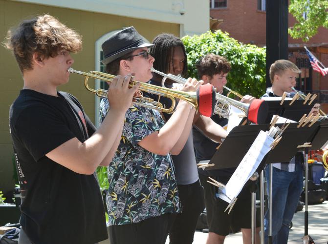  High School Jazz Orchestra Plays Outside